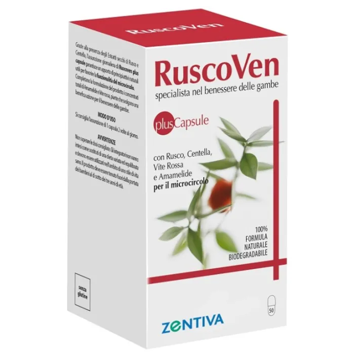 Aboca Ruscoven PLUS 50 Opercoli - Integratore Gambe Pesanti