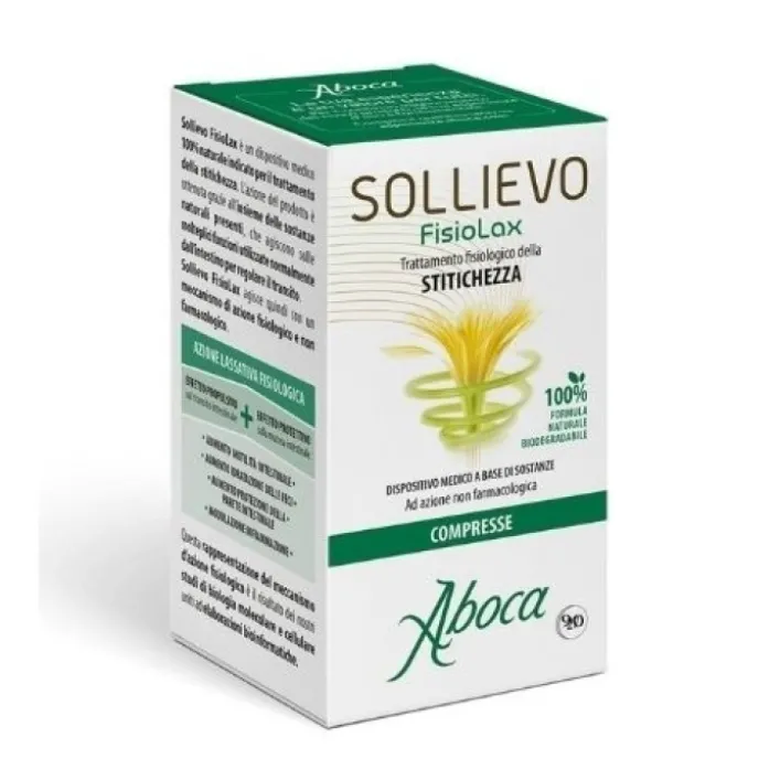 Aboca Sollievo Fisiolax 90 Compresse - Dispositivo Medico per la Stitichezza