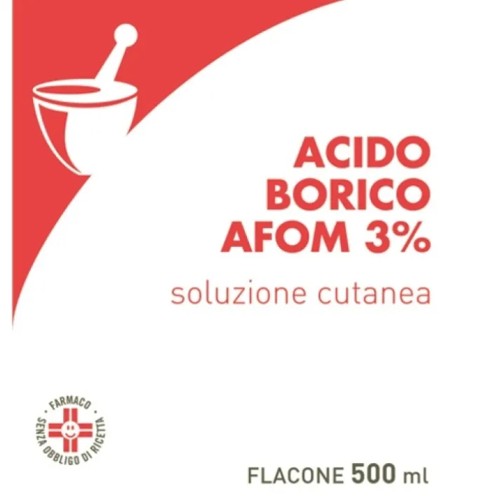 Acido Borico Afom 3% Soluzione Cutanea 500 ml