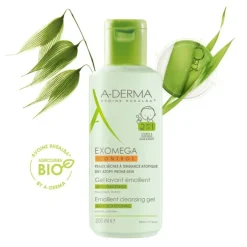 A-Derma Exomega Control Gel Corpo e Capelli 2 in 1 Neonati e Bambini 200 ml