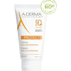 A-Derma Protect Crema Solare Senza Profumo SPF 50+ Tubo 40 ml
