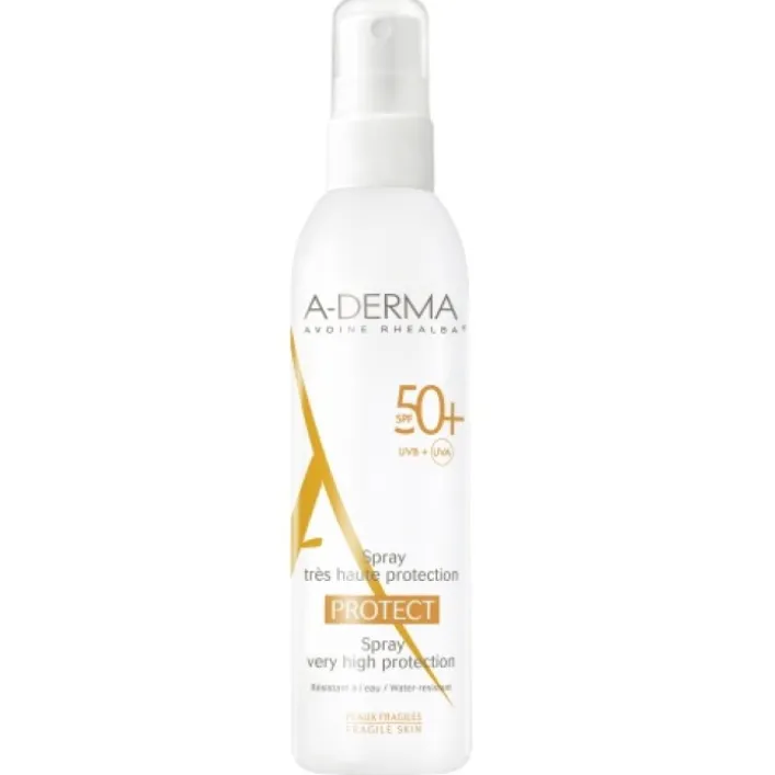 A-Derma Protect Spray Solare Corpo SPF 50+ Protezione Molto Alta 200 ml