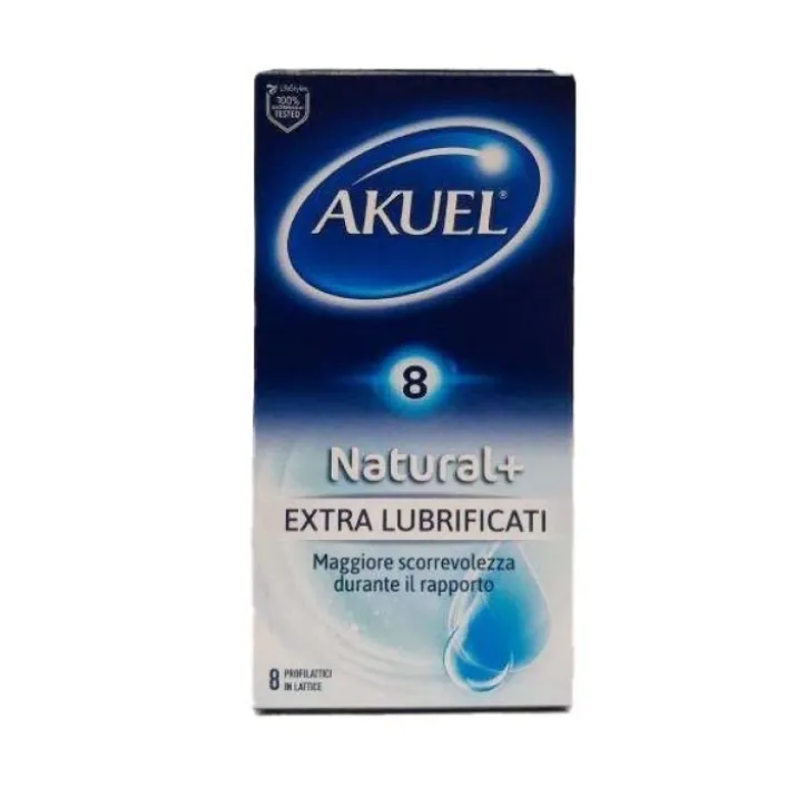 Akuel Natural + Extra Sottili 8 Profilattici