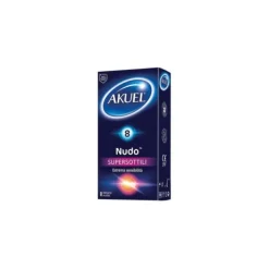 Akuel Nudo Profilattici Super Sottili 8 pezzi