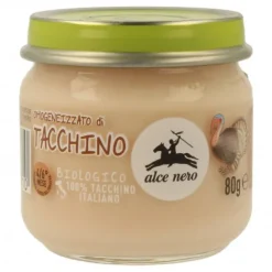 Alce Nero Omogeneizzato Tacchino Biologico 80 grammi