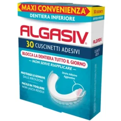 Algasiv Cuscinetti Adesivi Inferiori per Protesi Dentaria 30 pezzi