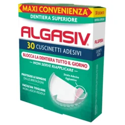 Algasiv Cuscinetti Adesivi Superiori per Protesi Dentaria 30 pezzi