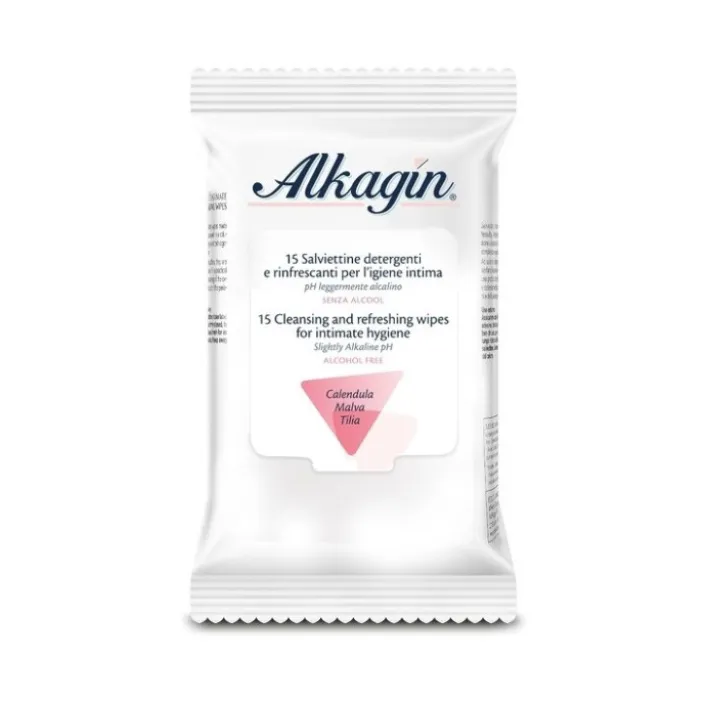 Alkagin Salviette Detergenti Igiene Intima 15 pezzi