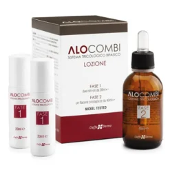 Alocombi Lozione Tricologica Anticaduta Capelli Flacone 40 ml + 2 Roll-on 20 ml