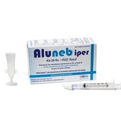 Aluneb Iper Kit 20 Flaconcini da Nebulizzare + Mad Nasale Siringa per Nebulizzazioni Nasali