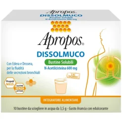 Apropos Dissolmuco 10 bustine - Integratore Secrezioni Bronchiali