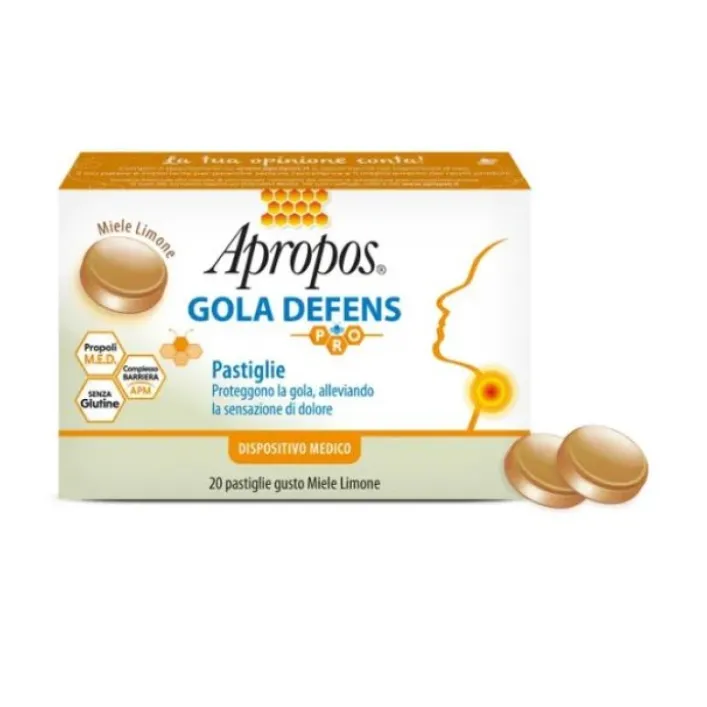 Apropos Gola Defens Miele e Limone 20 pastiglie