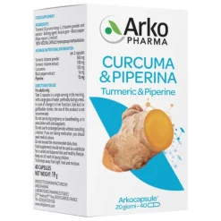 Arkocapsule Curcuma + Piperina 40 capsule - Integratore Benessere Articolazioni