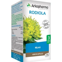 ArkoCapsule Rodiola 45 Capsule - Integratore contro Ansia e Stress