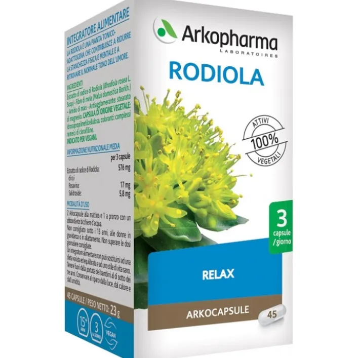 ArkoCapsule Rodiola 45 Capsule - Integratore contro Ansia e Stress
