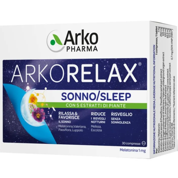 Arkorelax Sonno 30 Compresse - Integratore Rilassante