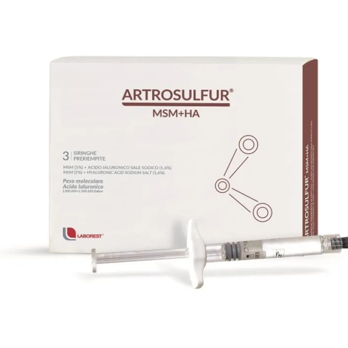 Artrosulfur MSM + HA 3 Siringhe Preriempite Articolazioni 2 ml