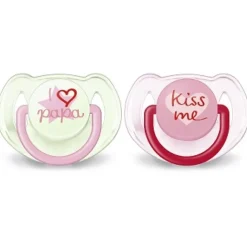 Avent Succhietto Love Classico in Silicone per Bimba 6-18 Mesi 2 Pezzi