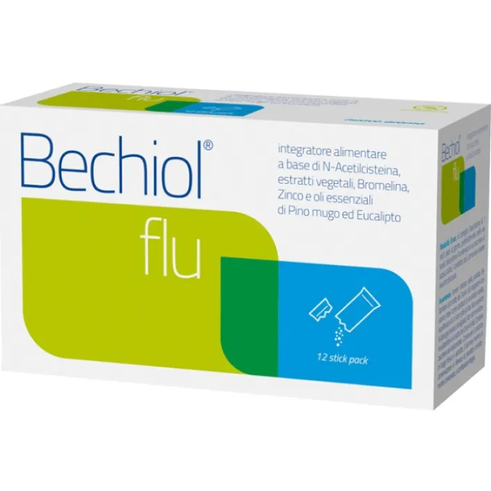 Bechiol Flu 12 Stick - Integratore Tosse Grassa