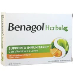 Benagol Herbal Gusto Miele 24 Pastiglie - Integratore Difese Immunitarie