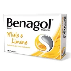 Benagol Pastiglie Limone e Miele Antisettico Cavo Orale 36 Pastiglie