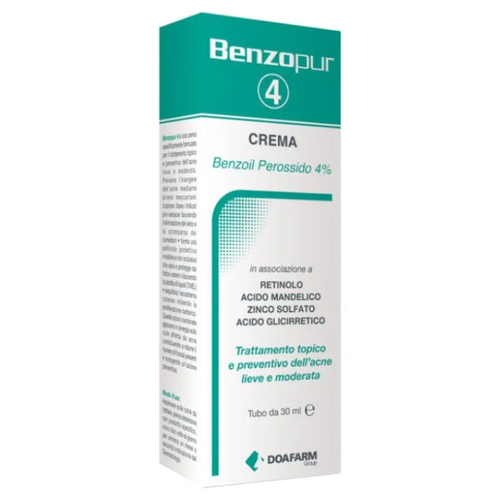 Benzopur 4 Crema Trattamento Acne 30 ml