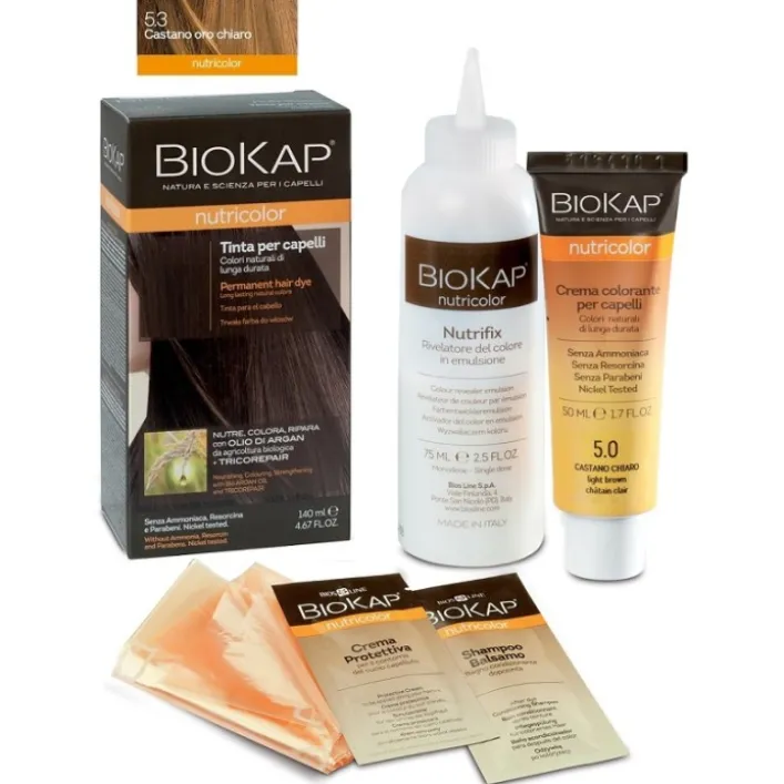 Biokap Nutricolor 5.3 Castano Oro Chiaro - Tintura per Capelli