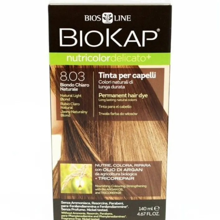 Biokap Nutricolor Delicato 8.03 Biondo Naturale - Tintura per Capelli