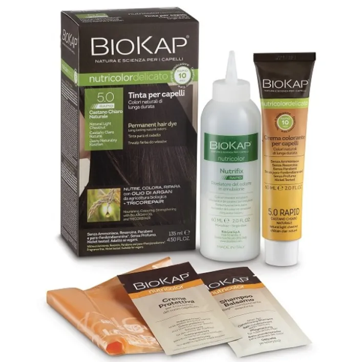Biokap Nutricolor Rapid 5.0 Castano Chiaro - Tintura per Capelli