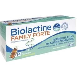 Biolactine Family Forte 10 Miliardi 14 Flaconcini - Integratore Fermenti Lattici
