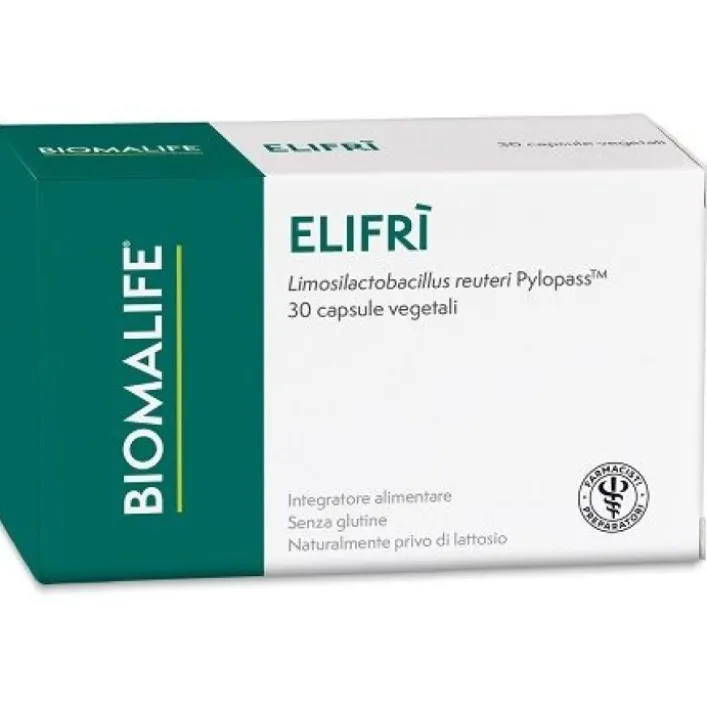 Biomalife Elifri 30 capsule - Integratore Limosilactobacillus Reuteri