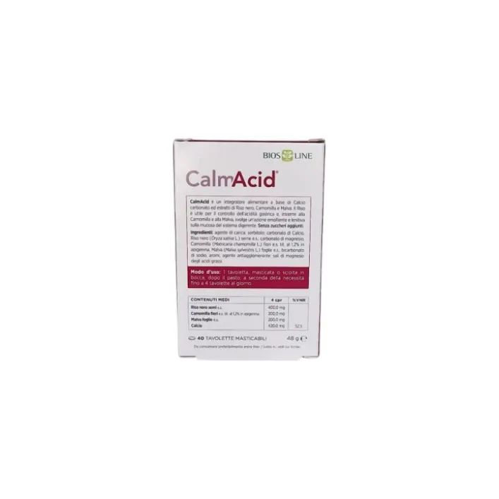 Bios Line Calmacid 40 tavolette - Integratore Acidità Gastrica