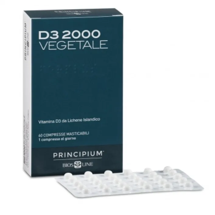 Bios Line Principium D3 Vegan 2000UI 60 Compresse - Integratore Alimentare