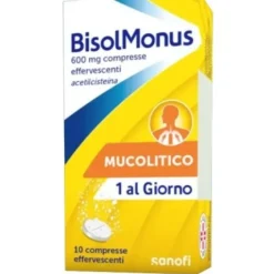 Bisolmonus Mucolitico Acetilcisteina 600 mg 10 compresse effervescenti