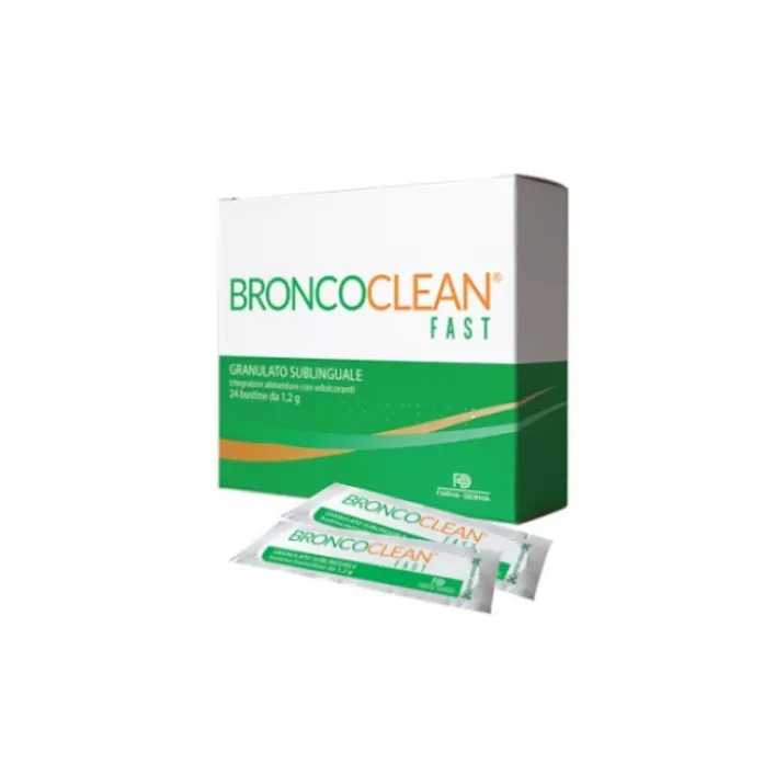 Broncoclean Polvere 24 Bustine - Integratore Benessere Vie Respiratorie