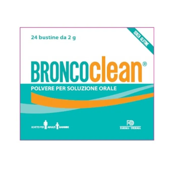 Broncoclean Polvere 24 Bustine - Integratore Benessere Vie Respiratorie