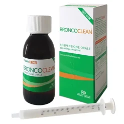 Broncoclean Sospensione Orale Gusto Fragola 100 ml - Integratore Benessere Vie Respiratorie