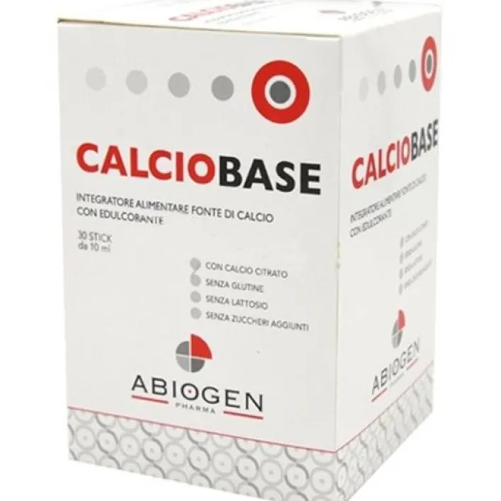 CalcioBase 30 Stick da 10 ml - Integratore Benessere Ossa e Muscoli