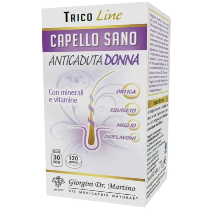 Capello Sano Formula Anti Caduta Donna 120 Pastiglie Dr. Giorgini - Integratore Capelli e Unghie