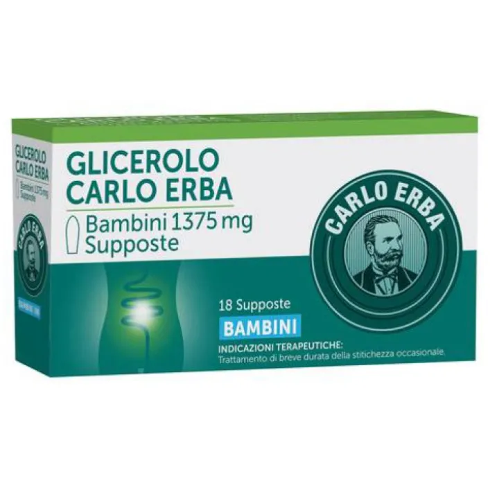 Carlo Erba Glicerolo Bambini 1375 mg 18 supposte