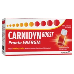 Carnidyn Boost Pronta Energia Gusto Frutti Rossi 10 flaconcini - Integratore Tonico