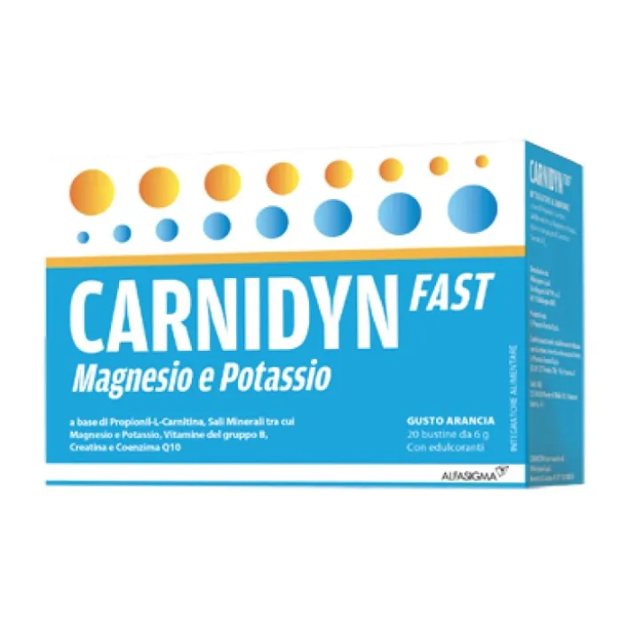 Carnidyn Fast 20 Bustine - Integratore Magnesio e Potassio