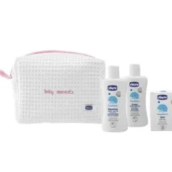 Chicco Baby Moment Gift Idea Beauty Case con Zip RosaNeonati 3 pezzi