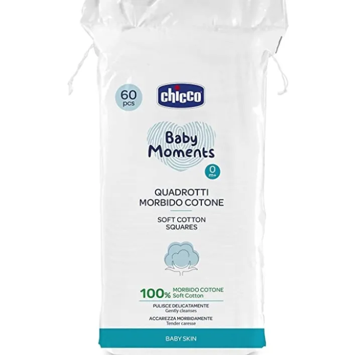 Chicco Baby Moments Quadrotti Morbido Cotone 60 Pezzi