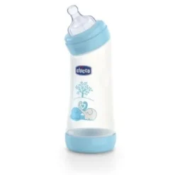 Chicco Biberon Benessere Angolato con Tettarella in Silicone Boy 250 ml