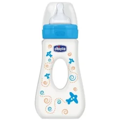 Chicco Biberon Benessere Passeggio con Terrarella in Silicone Boy 240 ml + 4m