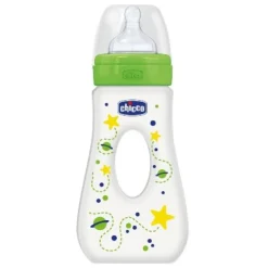 Chicco Biberon Benessere Passeggio con Terrarella in Silicone Unisex 240 ml + 4m