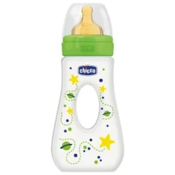 Chicco Biberon Benessere Passeggio con Tettarella in Caiucciù Unisex 240 ml + 4m