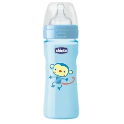 Chicco Biberon Well Being Colorato Polipropilene Boy 250 ml + 2m