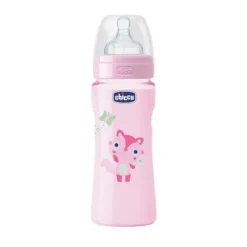 Chicco Biberon Well Being Colorato Polipropilene Girl 330 ml + 4m
